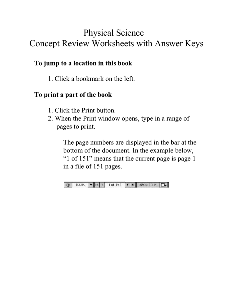 Physical Science Motion And Forces Worksheet Answers ...