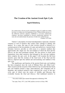 The Creation of the Ancient Greek Epic Cycle