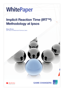 Implicit Reaction Time White Paper