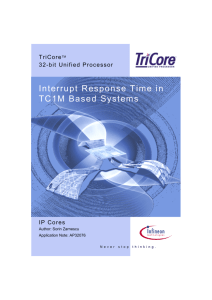 Interrupt Response Time in TC1M Based Systems