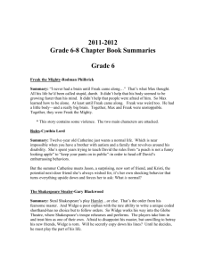 2011-2012 Grade 6-8 Chapter Book Summaries Grade 6