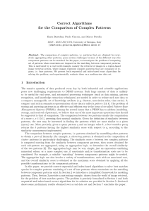 Correct Algorithms for the Comparison of Complex Patterns