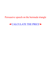 Persuasive speech on the bermuda triangle