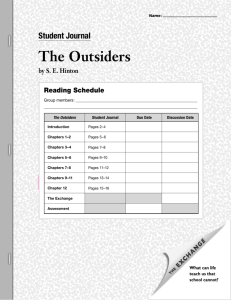 Outsiders Student Journal