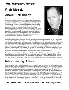 The Transom Review: Rick Moody