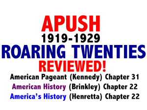 American Pageant (Kennedy) Chapter 31 American History