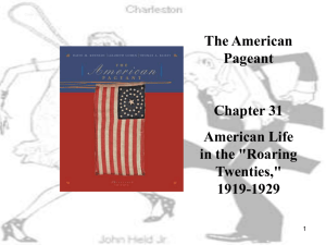 The American Pageant Chapter 31 American Life in the