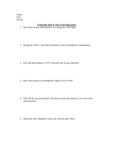 Great Depression Cinderella Man Guided Questions