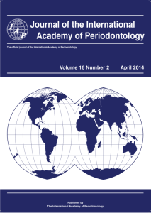 Vol 16, Issue 2 - International Academy of Periodontology