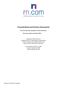 Focused Renal and Urinary Assessment