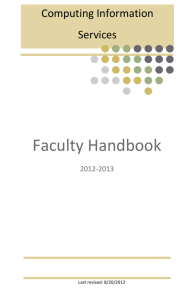 Faculty Handbook - Computing Information Services