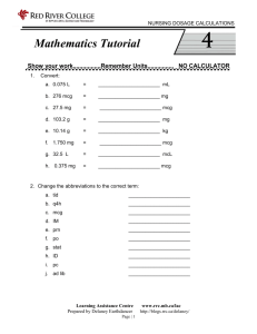 Mathematics Tutorial