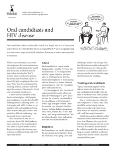 Oral candidiasis and HIV disease