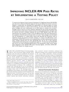Improving NCLEX-RN Pass Rates by Implementing a Testing Policy