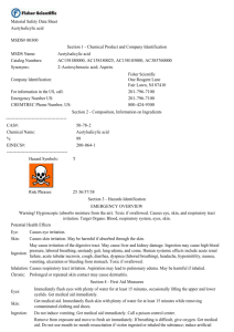 Material Safety Data Sheet Acetylsalicylic acid MSDS# 00300
