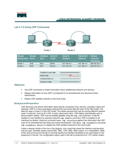 Router Interface Summary