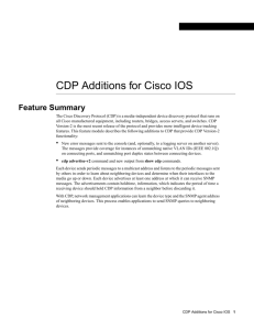 CDP Additions for Cisco IOS