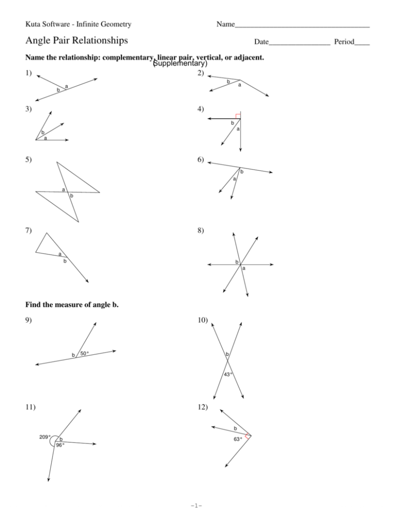 homework 6 angle relationships answers