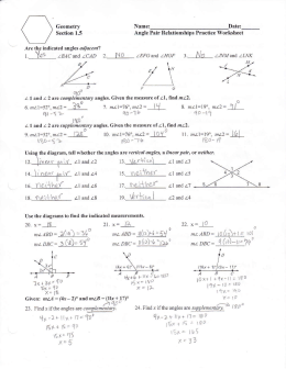 31 Geometry Angle Relationships Worksheet Answer Key Worksheet Project List