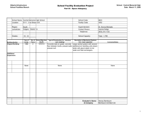 School Facility Audits - Alberta Ministry of Infrastructure