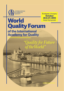 Program Brochure - World Quality Forum