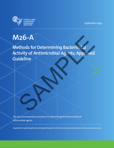 M26-A: Methods for Determining Bactericidal Activity of