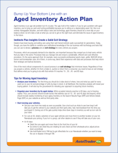 Aged Inventory Action Plan