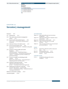 Inventory management - World Health Organization