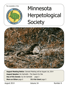 Minnesota Herpetological Society Membership Application
