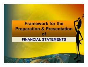 Framework for the Preparation & Presentation of FINANCIAL