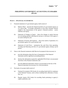 Annex A - Philippine Government Accounting Standards (PGAS)