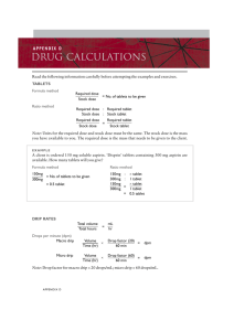 drug calculations
