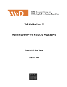 using security to indicate wellbeing