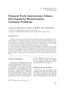 Femoral Neck Anteversion: Values, Development, Measurement