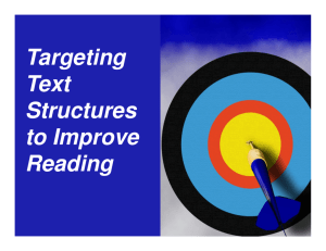 Targeting Text Structures to Improve Reading
