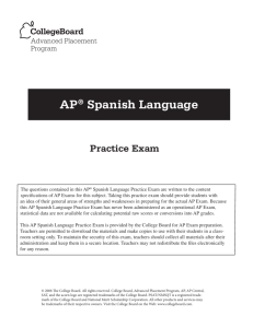 AP® Spanish Language