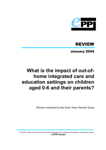 What is the impact of out-of- home integrated care and - EPPI