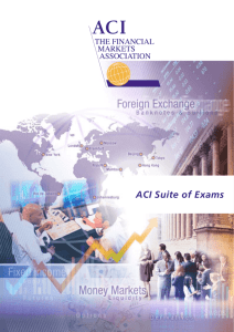 ACI Exams Brochure - ACI The Financial Markets Association