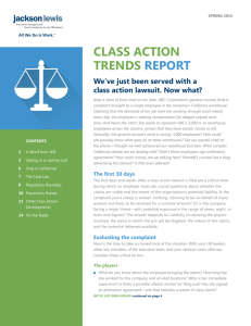 class action trends report