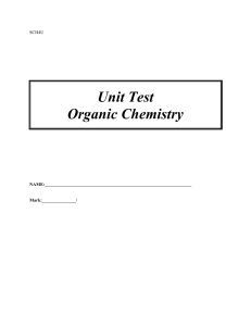 Unit Test Organic Chemistry - FESS-Chem