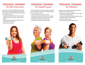 Personal Training Brochure
