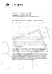 Screen Australia announces investment in 20 documentaries