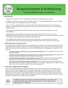 Reapportionment & Redistricting