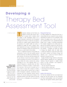 Developing a Therapy Bed Assessment Tool