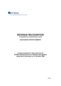 revenue recognition