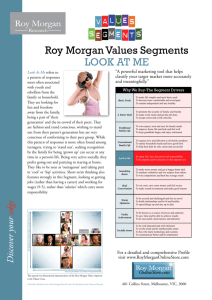 Roy Morgan Values Segments LOOK AT ME