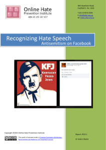 Recognizing Hate Speech: Antisemitism on Facebook