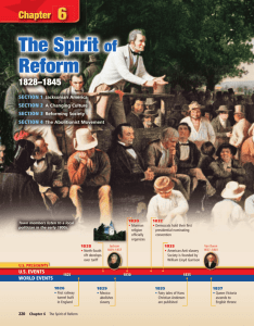 Chapter 6: The Spirit of Reform, 1828-1845