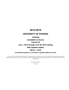 One - University of Phoenix