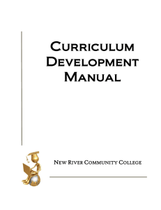 Curriculum Develop. Manual - New River Community College